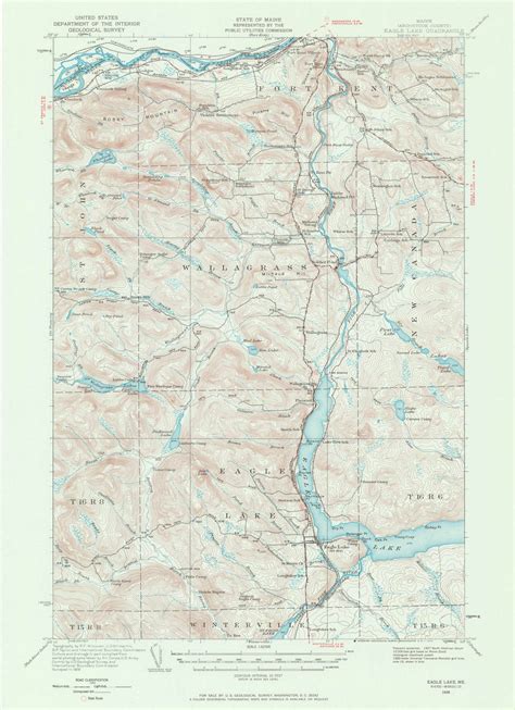 Eagle Lake, Maine 1928 (1970) USGS Old Topo Map Reprint 15x15 Quad ...