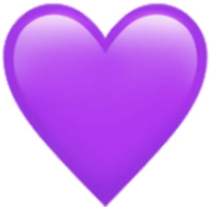 Purple Heart Emoji Transparent Background Png