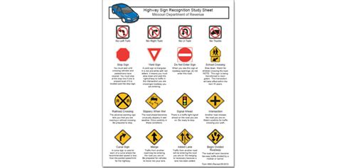 Missouri Road Sign Recognition Test - Driversprep.com