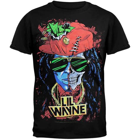 Lil Wayne - Lil Wayne - Half Skull T-Shirt - Walmart.com - Walmart.com