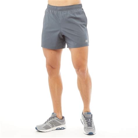 Buy New Balance Mens 5 Inch Running Shorts Thunder Grey