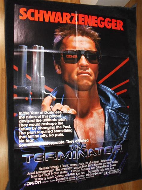 The Terminator Arnold Schwarzenegger Original Folded One Sheet Poster ...