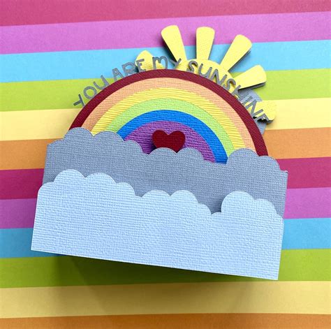 Free Rainbow SVG Box Card File and Tutorial