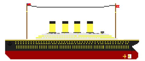 Titanic at night. | Pixel Art Maker