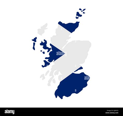 Map of scotland with flag Stock Photo - Alamy