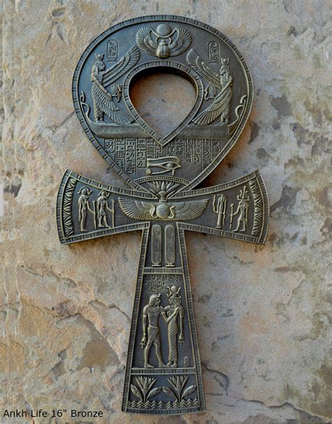 History Egyptian Ankh Life hieroglyph Sculptural wall relief | Etsy