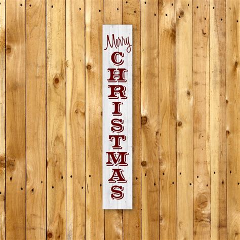 Merry Christmas Vertical Sign, Merry Christmas Vertical SVG, Digital ...