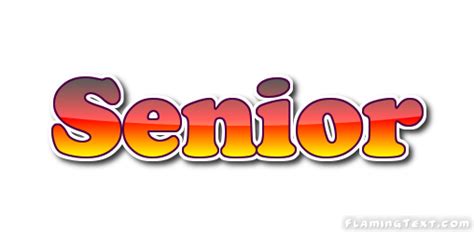 Senior Logo | Free Name Design Tool from Flaming Text