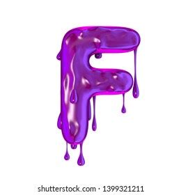 Similar Images, Stock Photos & Vectors of Purple dripping slime halloween capital letter F. 3D ...