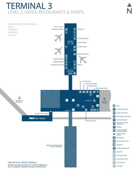 Phoenix airport terminal 3 map