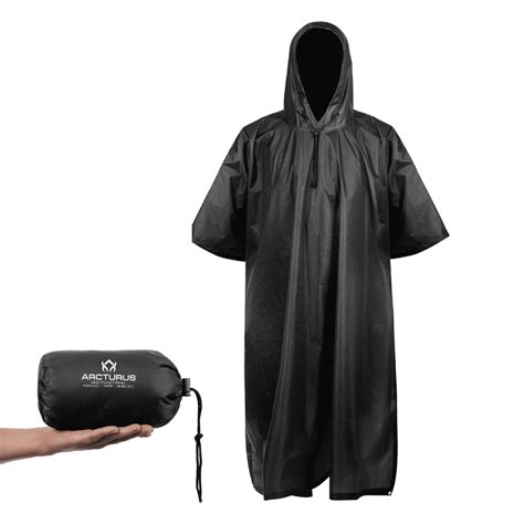 Arcturus Lightweight Reusable Rain Poncho for Adults, 6 Colors, Wet Weather Gear for Hiking ...