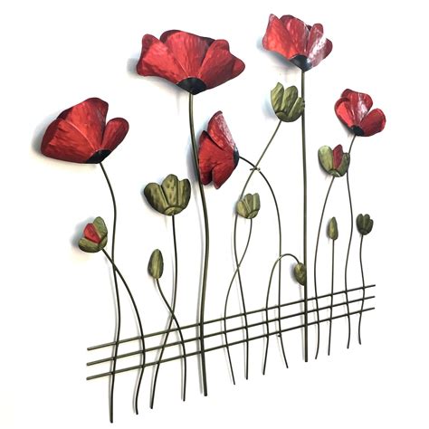 Best 15+ of Metal Poppy Wall Art