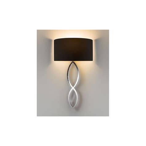 Caserta Modern Wall Light in Chrome Finish With Black Shade 1349001 ...