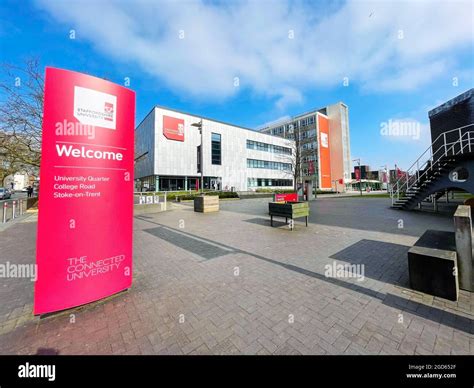 signage and the Beacon building at the College Road campus of Stoke on Trent's Staffordshire ...