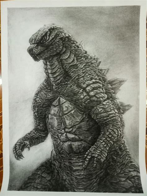 Godzilla drawing pencil (Jan tong) | Godzilla, Godzilla wallpaper ...