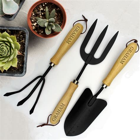 Personalised Garden Tool Set Wooden Handled Draper 3 Three Piece Gardener | Garden Tools | The ...