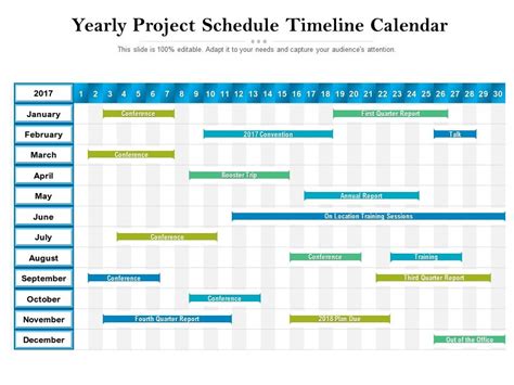 Calendar Timeline Template