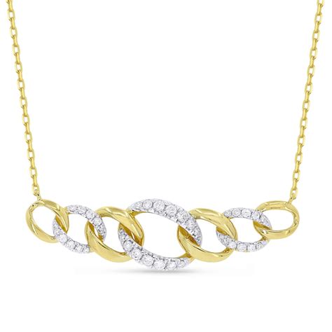 14 Karat Yellow Gold Necklace With Diamonds - Image Gallery