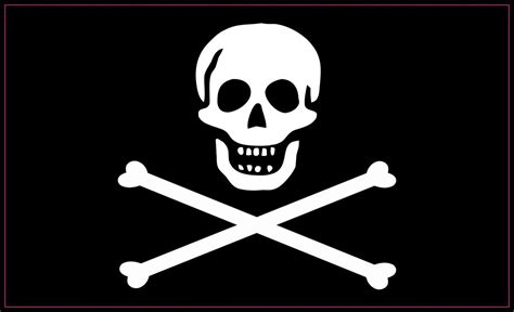 5in x 3in Jolly Roger Pirate Flag Bones Bumper Sticker Decal Stickers Decals