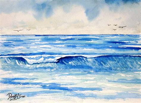 Watercolor Paintings - Art by Derek McCrea: Waves