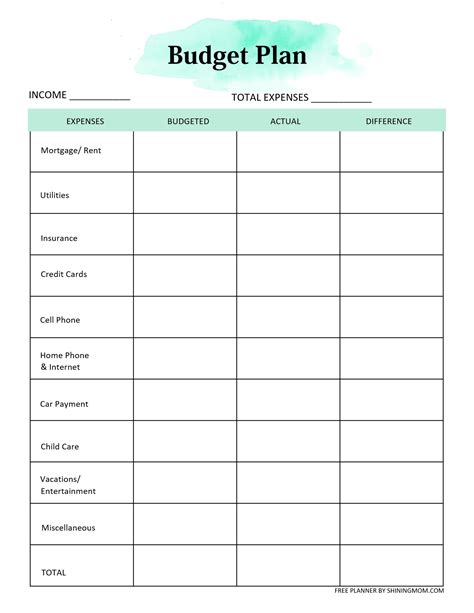 Household Budget Planner: Free Templates to Help You Save More!