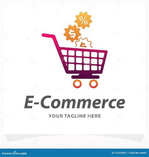 E-Commerce Logo Design Template Stock Vector - Illustration of commerce, company: 212252837