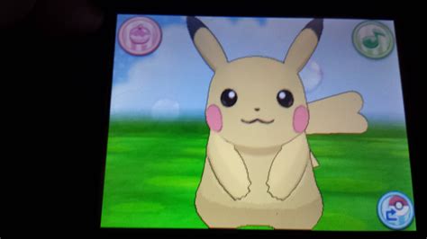 [Games] [XY] Got my 3ds and Pokemon X today. Caught a Pikachu with a heart tail! : pokemon