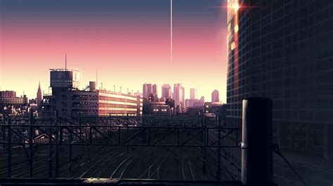 Download Cityscape Anime City HD Wallpaper