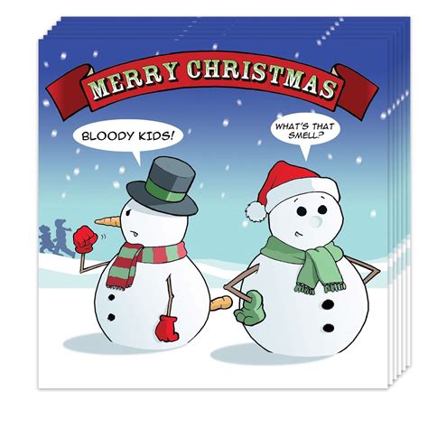 Pack of 10 Funny Christmas Cards Pack. Xmas Multipack. Funny Cards ...