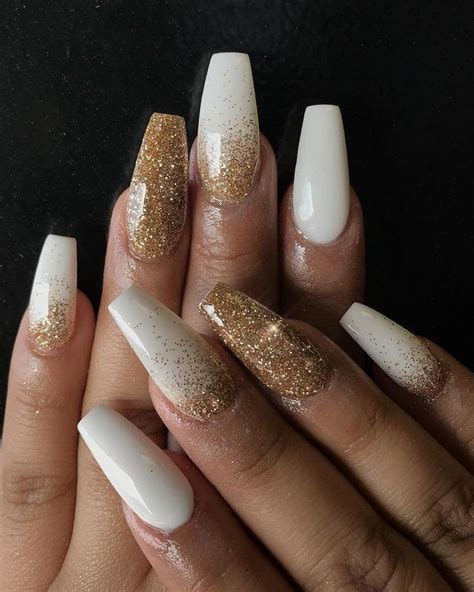 Acrylic Nails Design Ideas Inspire You 2019 #BeautyHacksNails | Gold ...