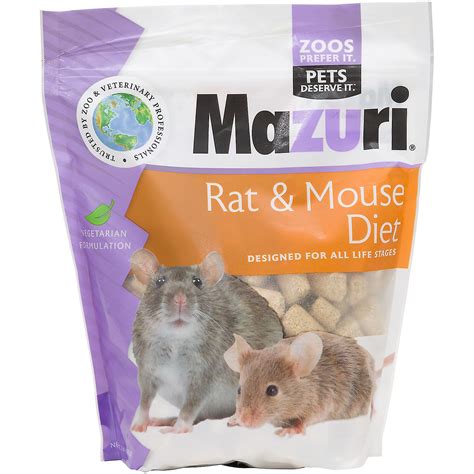 Mazuri Rat & Mouse Diet 2 lbs For All Life Stages Nutrional Pet Rodent ...