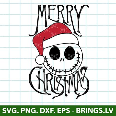 Nightmare Before Christmas SVG, Jack Skellington Santa Hat svg