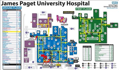 Map Of James Paget Hospital