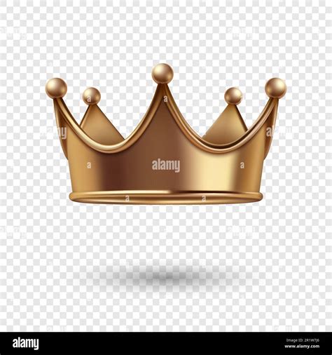 Vector 3d Realistic Golden Crown Icon Closeup Isolated. Yellow Metallic ...