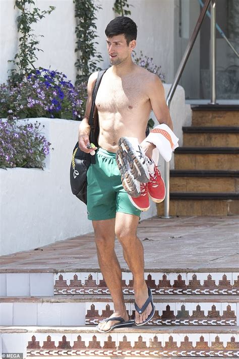 Novak Djokovic goes shirtless in Marbella as he retuns to tennis training - ReadSector