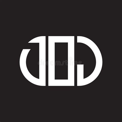 DOJ Letter Logo Design on Black Background. DOJ Creative Initials ...