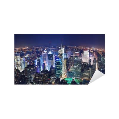 Sticker New York City night panorama - PIXERS.UK