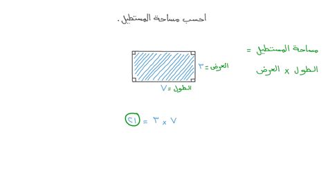 فيديو السؤال: إيجاد مساحة المستطيل | نجوى