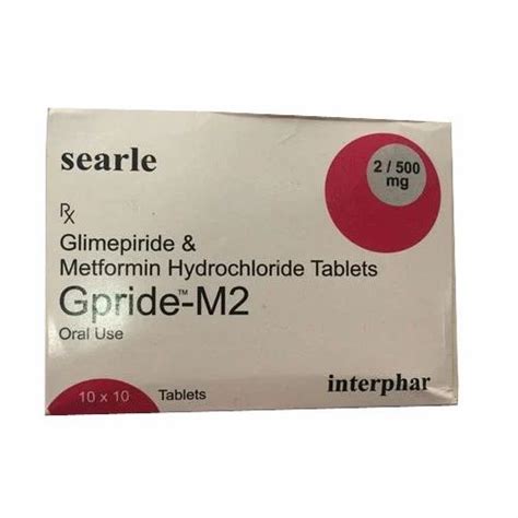 Glimepiride And Metformin Hydrochloride Tablet, Packaging Type: Box at ...