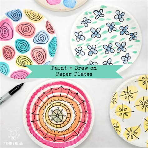 Painting and Drawing Paper Plate Craft - TinkerLab