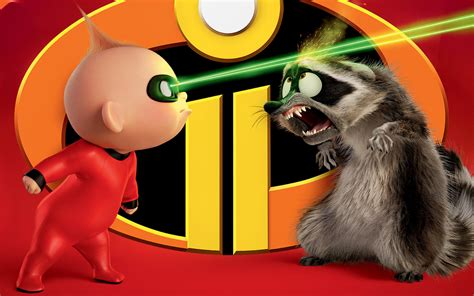 3840x2400 Jack Jack Parr And Raccoon In The Incredibles 2 4k HD 4k Wallpapers, Images ...