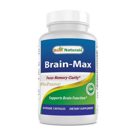 Best Naturals Brain - MAX Brain Focus Supplement for Focus, Memory, Energy, Clarity 60 Veggie ...