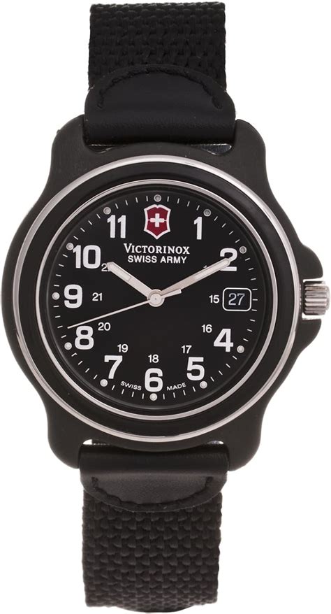 Victorinox Swiss Army Men's Original Leather Accented Watch #24378: Amazon.co.uk: Watches