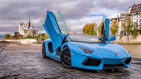 Lamborghini Aventador Blue Wallpaper