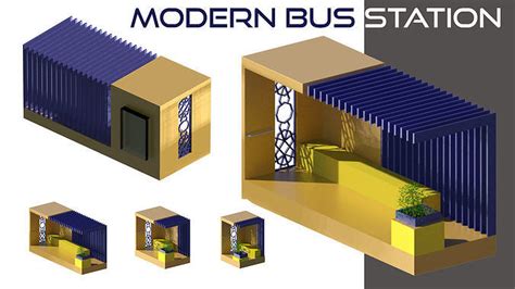 modern bus station 3D model | CGTrader