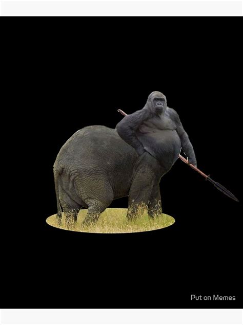 Lámina fotográfica «GorillaPhant Meme Gorila y elefante» de putonmemes | Redbubble