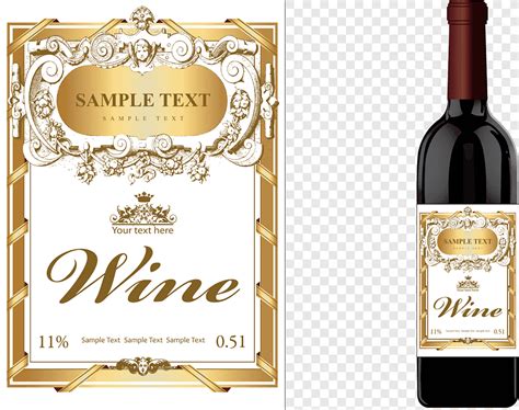 Red wine label template, png | PNGEgg