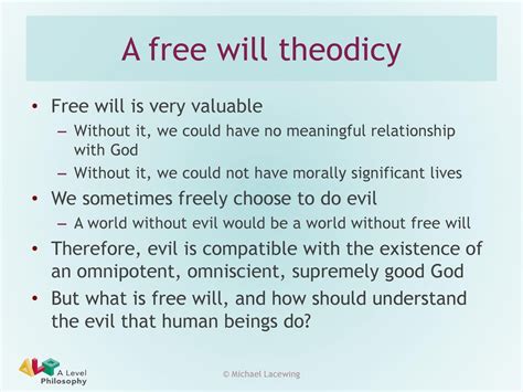 Free will theodicy definition