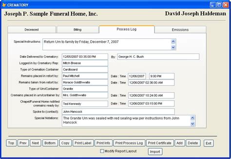 » Crematory-ProcessLog