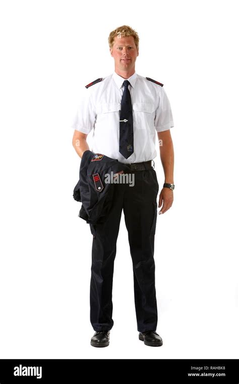 Firefighter wearing the uniform for office staff, professional ...